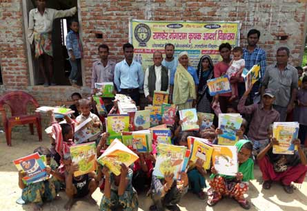 Book Distribution in Ramfer Gangaram Krishak Aadarsh Vidyalaya Sherganj Husenbad Utraula Balrampur held on 13-July-2016